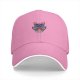 Black Baseball Cap With Cute Vampire Bat Graphic Print