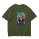 Olive t-shirt with modern mermaid graphic and 'I wanna be where the people aren't' text