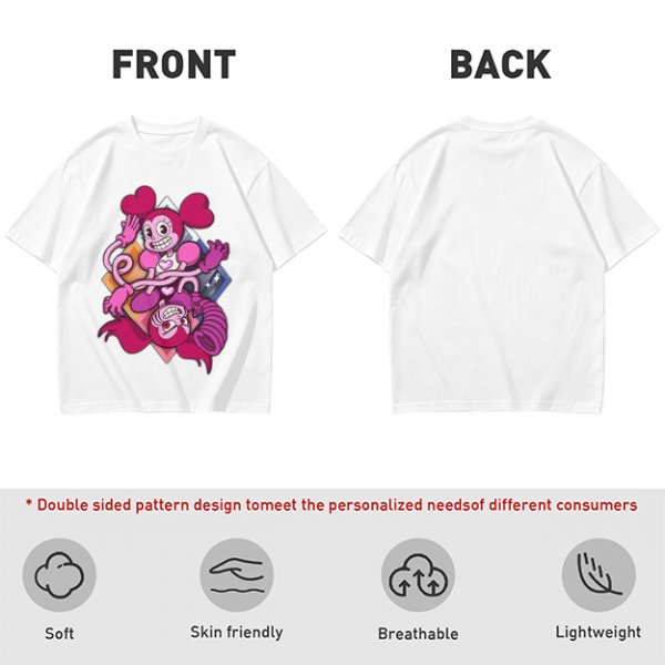 Olive T-shirt with Spinel Character Graphic Print