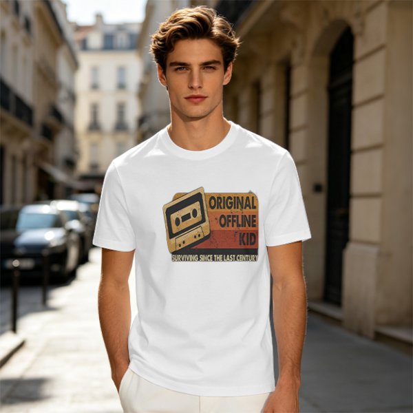 Original Offline Kid Cassette Retro Graphic T-Shirt