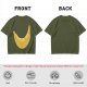 Olive Green T-Shirt With Large Banana Peel Graphic Print