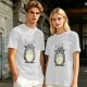 Olive T-shirt with Angry Totoro Graphic Print