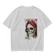 Olive Graphic T-Shirt with Skull and 'I Love My Job' Print