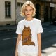 Olive green t-shirt with a grumpy cat in a Chewbacca-style bandolier print