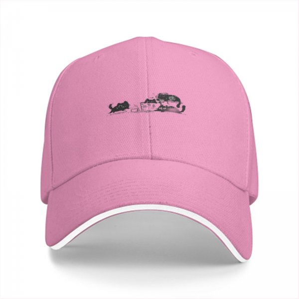 Black Baseball Cap with Subtle Dark Embroidered Design