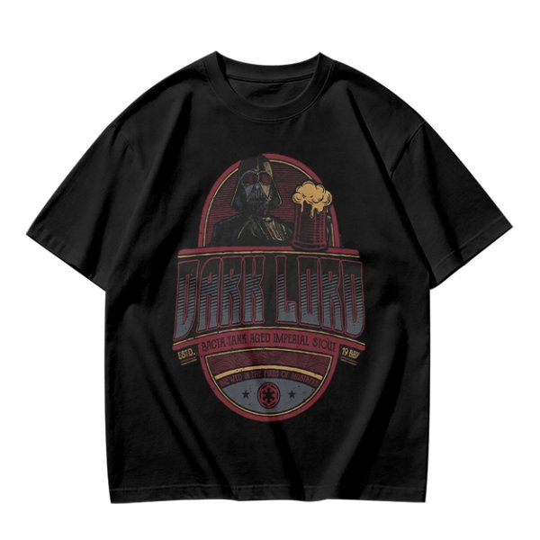 Olive Green T-Shirt with Dark Lord Darth Vader Beer Graphic