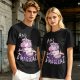 Anxious Magical Unicorn Graphic Olive T-Shirt