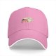 Black baseball cap with a cat peeking out of a blanket graphic