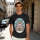 Olive Green T-Shirt with Totoro Holding Piranha Plant Print