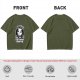 Olive t-shirt with Wednesday Addams 'I Like People Far Away From Me' print