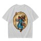 Olive T-Shirt With Fantasy Wizard Character Graphic Print