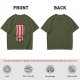 Olive T-Shirt With Cartoon Bacon Champion Medal Print