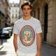 Olive T-Shirt with Sad Toast Holding Coffee and Phone Mental Bake Down Print