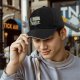 Black baseball cap with retro computer 'just another kind of day' print