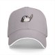 Black baseball cap with a cute penguin holding a bloodied knife print