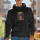 Black Hoodie With Camp Cryptids Graphic Print