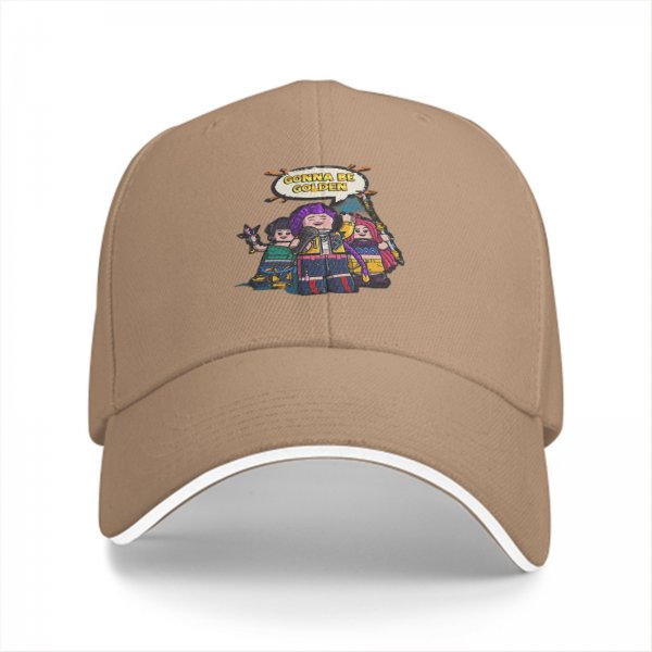 Black Baseball Cap With Lego Style Band Artwork That Says Gonna Be Golden