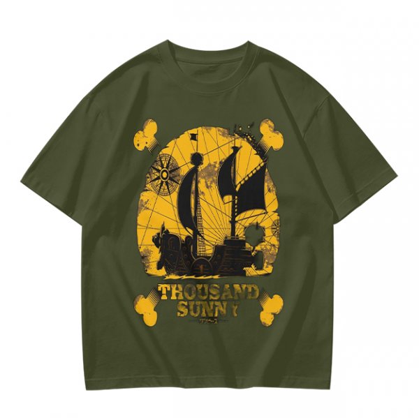 One Piece Thousand Sunny Pirate Ship Graphic T-Shirt