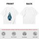 Olive Green T-Shirt With Blue Totoro Inspired Graphic Print
