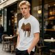 Olive Green T-Shirt with Sleeping Sloth Graphic Print