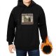 Black Hoodie With Japanese Garden Shrine Art Print