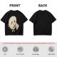 Olive T-Shirt With Cute Angry Ghost Holding Axe Graphic