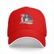 Black baseball cap with retro lifeguard graphic print