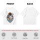 Oversized T-Shirt With Chubby Cat In Ramen Bowl Print