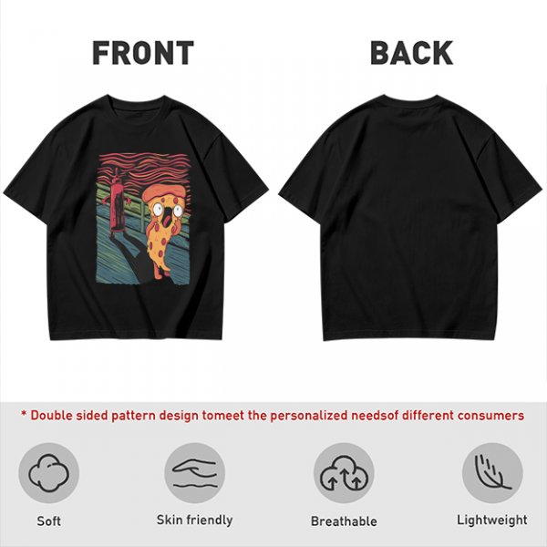 Olive T-Shirt With Funny Pizza Slice Scream Art Print