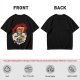 Olive T-Shirt with Retro Anime Lion Character Graphic