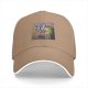 Black Baseball Cap with Robot Pony Mashup Graphic Print
