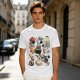 Olive T-Shirt With Cute Sushi Cat Illustrations