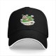 Black Baseball Cap With Super Mario Themed Ramen Artwork