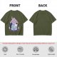 Oversized T-Shirt With Sleepy Baphomet Goat In Pajamas Print