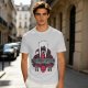 Olive graphic tee with dark fantasy character and tour print