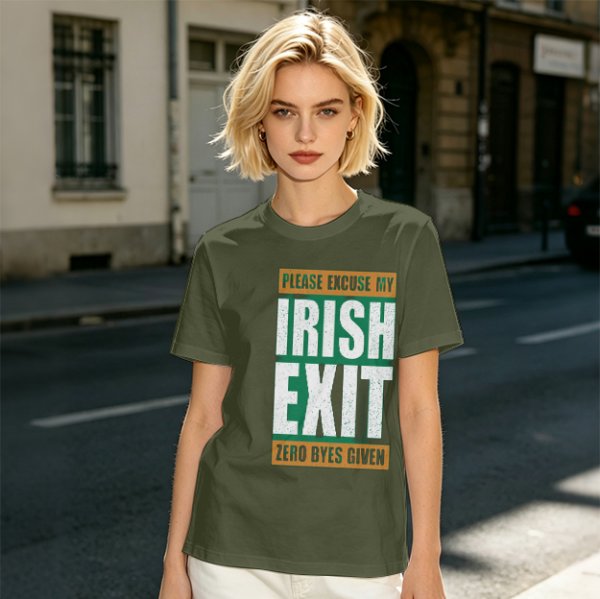 Irish Exit Funny St. Patrick's Day T-Shirt Design