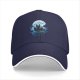 Black baseball cap with bat and full moon gothic graphic