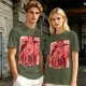 One Piece Shanks Graphic Print Olive T-Shirt