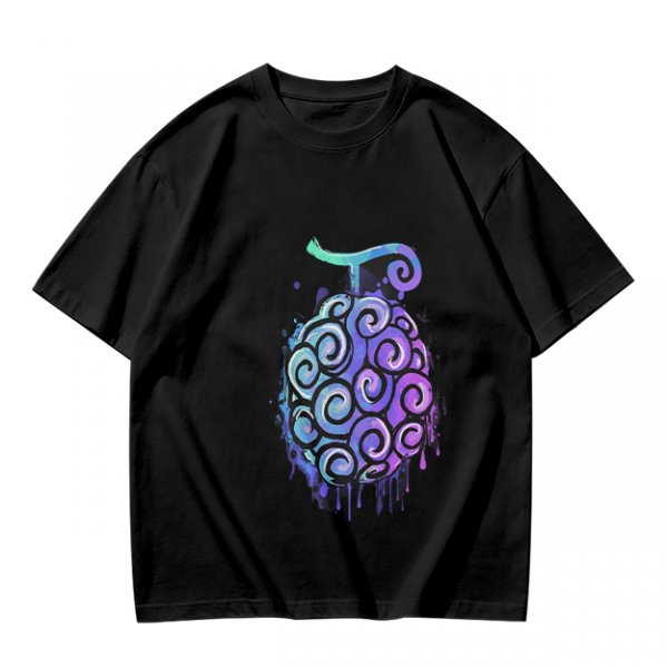 Olive T-Shirt with Devil Fruit Swirl Art Print