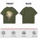 Olive Green T-Shirt With Glowing Tree Reflection Art