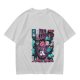 Olive green graphic tee with neko necromancer cat wizard art