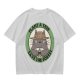 Olive green Totoro graphic t-shirt with plant a tree save the forest slogan