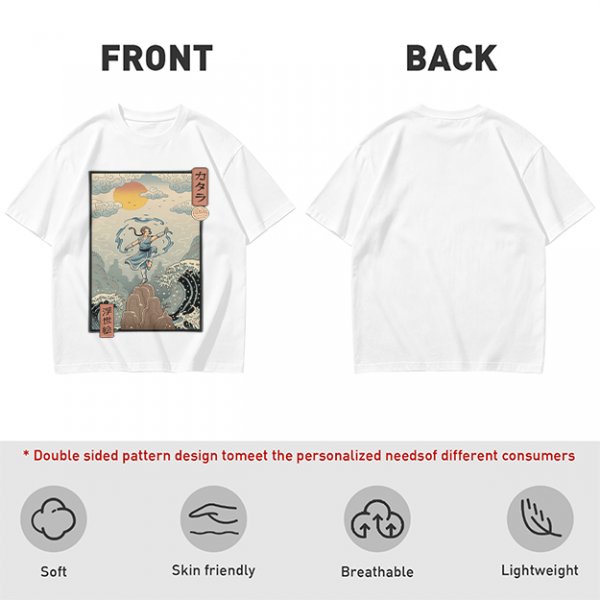 Katara Waterbending Ukiyo-e Style Graphic T-Shirt