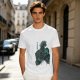 Olive T-shirt with Dark Fantasy Spirit Creature Graphic