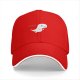 Black Baseball Cap With Cute Running T-Rex Dinosaur Graphic
