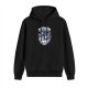 Black hoodie with ramen and cat graphic design