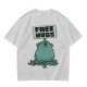 Olive T-Shirt With Free Hugs Monster Graphic Print