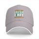 Black baseball cap with 'Please Excuse My Irish Exit Zero Byes Given' print