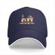 Black baseball cap with burritos crossing Abbey Road graphic