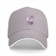 Black Baseball Cap With Cute Halloween Monster Cat Print